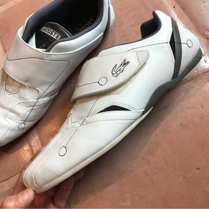 Men’s Lacoste White Velcro Sneakers Sz 10.5